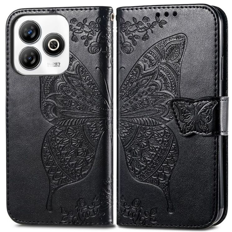 Чехол UniCase Butterfly Pattern для ZTE Blade A75 - Black: фото 1 из 6