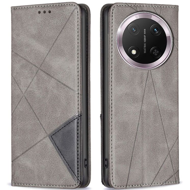 Чехол UniCase Geometric Pattern для Honor Magic 7 Lite - Grey: фото 1 из 8