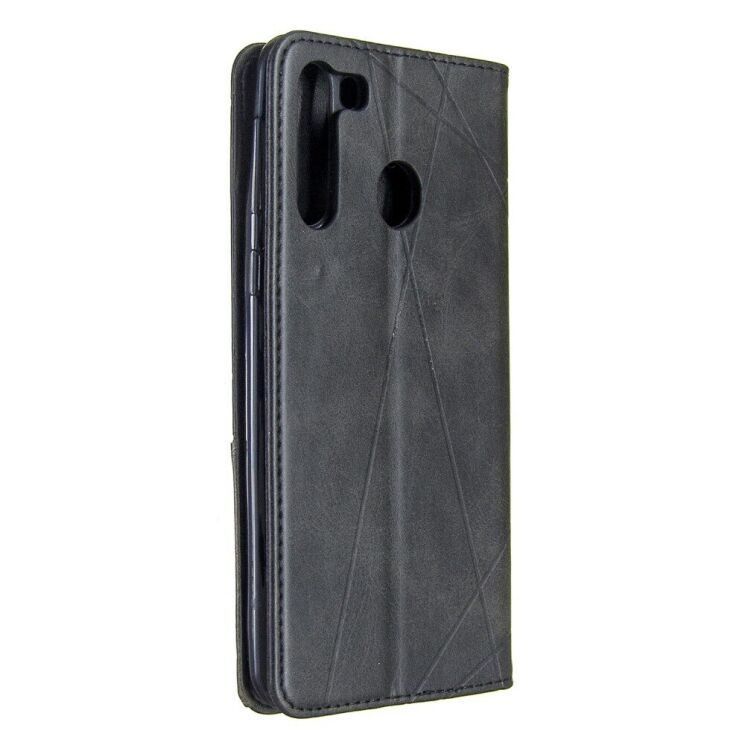 Чехол-книжка с кармашками UniCase Geometric Pattern для Samsung Galaxy A21 (A215) - Black: фото 3 из 9