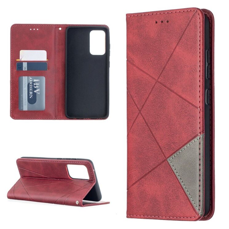 Чехол UniCase Geometric Pattern для Samsung Galaxy A52 (A525) / A52s (A528) - Red: фото 1 из 10