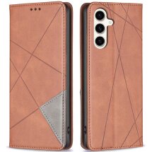 Чохол UniCase Geometric Pattern для Samsung Galaxy S24 FE (S721) - Brown: фото 1 з 8