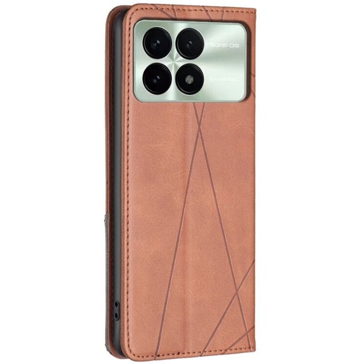 Чехол UniCase Geometric Pattern для Xiaomi Poco F6 Pro - Brown: фото 3 из 8