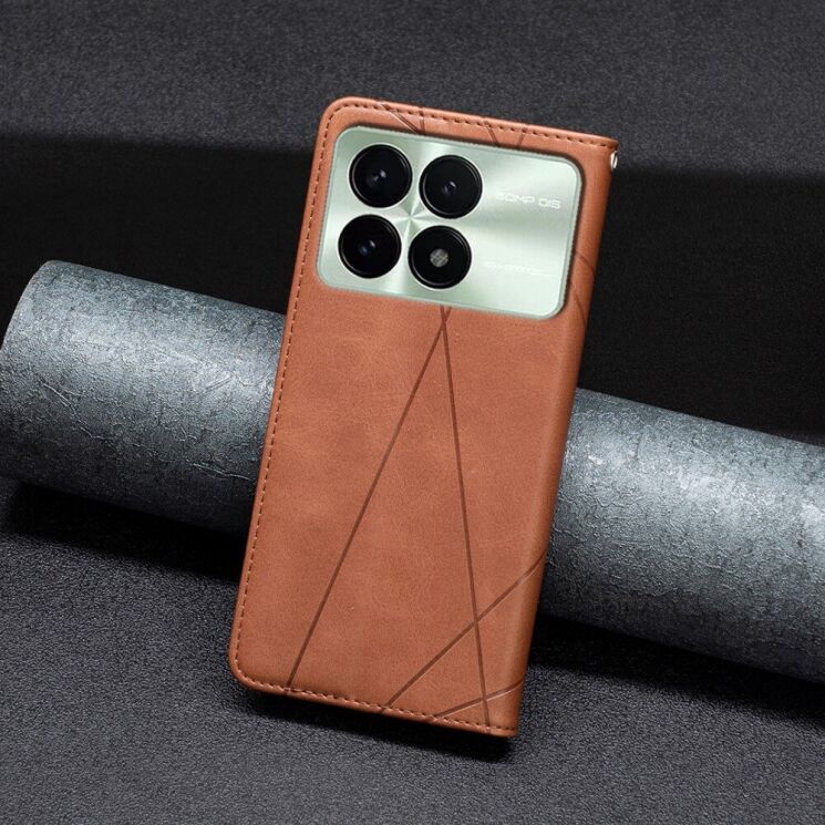 Чехол UniCase Geometric Pattern для Xiaomi Poco F6 Pro - Brown: фото 4 из 8