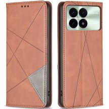 Чехол UniCase Geometric Pattern для Xiaomi Poco F6 Pro - Brown: фото 1 из 8