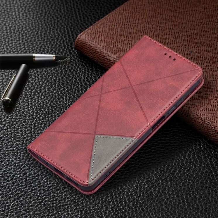Чехол UniCase Geometric Pattern для Xiaomi Redmi 10 / 10 (2022) / 10 Prime - Red: фото 5 из 9
