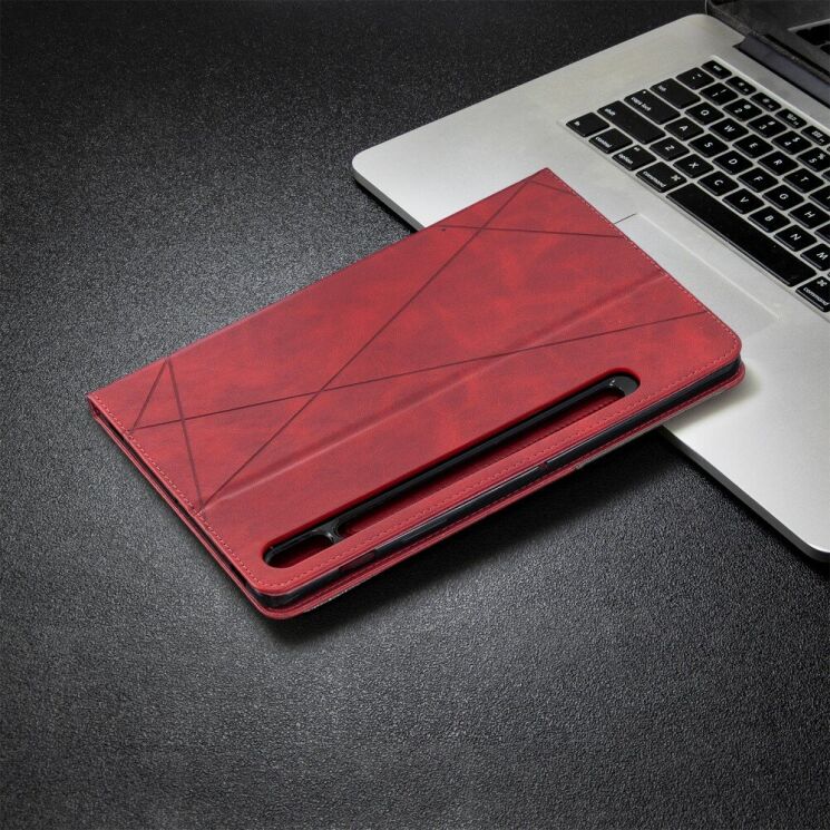 Чохол UniCase Geometric Style для Samsung Galaxy Tab S7 (T870/875) / S8 (X700/706) - Red: фото 8 з 10