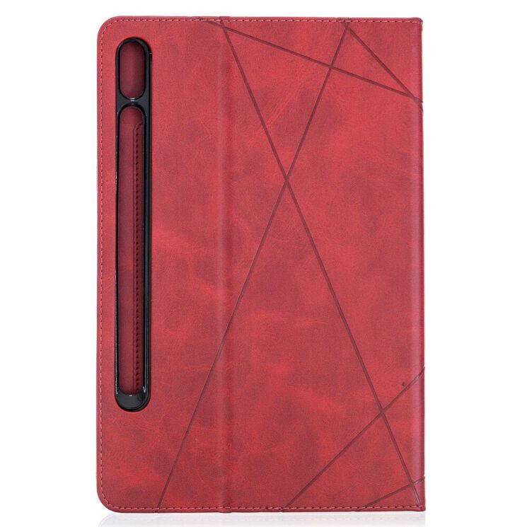 Чохол UniCase Geometric Style для Samsung Galaxy Tab S7 (T870/875) / S8 (X700/706) - Red: фото 3 з 10