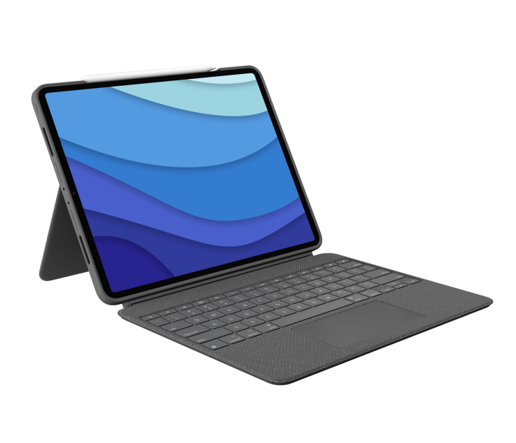 Чохол-клавіатура з тачпадом Logitech Combo Touch Keyboard для Apple iPad Pro 12.9 (2018/2020/2021) - Gray (2126LZN0DCF8): фото 1 з 14