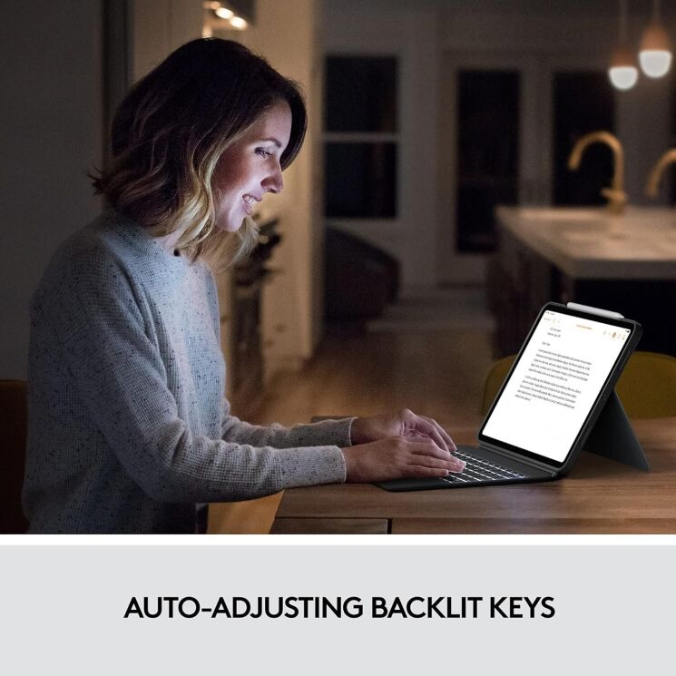 Чохол-клавіатура з тачпадом Logitech Combo Touch Keyboard для Apple iPad Pro 12.9 (2018/2020/2021) - Gray (2126LZN0DCF8): фото 9 з 14