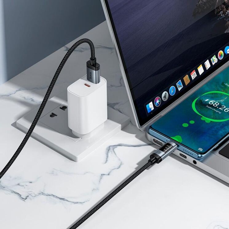 Кабель Hoco U148 USB to Type-C (100W, 5A, 1.2m) - Black (896458B) Кабель Hoco U148 USB to Type-C (100W, 5A, 1.2m) - Black: фото 8 з 8