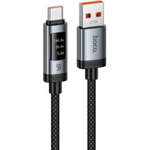 Кабель Hoco U148 USB to Type-C (100W, 5A, 1.2m) - Black: фото 1 з 8