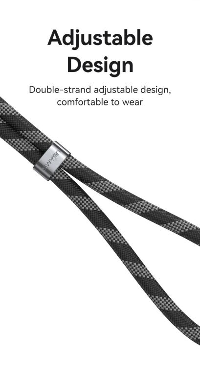 Кабель-ремешок USAMS US-SJ745 Type-C to Type-C (60W, 1.2m) - Black: фото 11 из 18