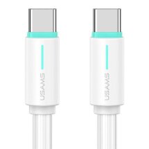 Кабель USAMS SJ734 Type-C to Type-C (60W, 3A, 1m) - White: фото 1 из 13