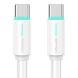 Кабель USAMS SJ734 Type-C to Type-C (60W, 3A, 1m) - White (896339W). Фото 1 из 13