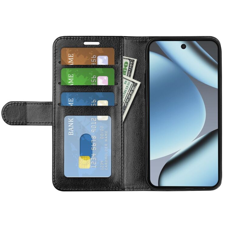 Классический чехол-книжка Deexe Wallet Style для Google Pixel 11 - Black: фото 2 из 8