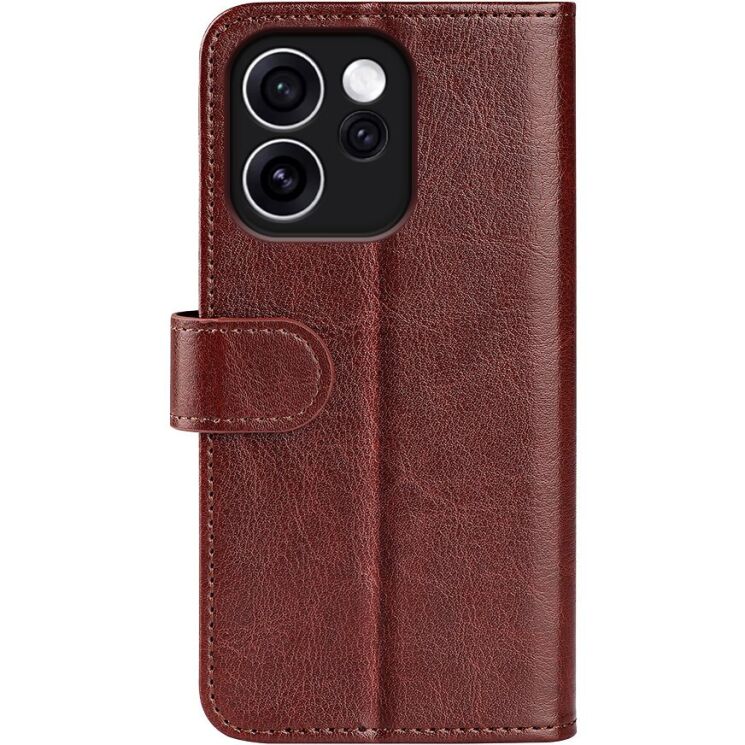 Классический чехол-книжка Deexe Wallet Style для OPPO Reno 15 F/FS - Brown: фото 5 из 6