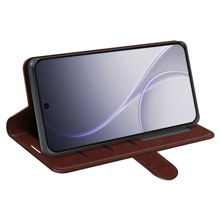 Классический чехол-книжка Deexe Wallet Style для OPPO Reno 15 F/FS - Brown: фото 3 из 6