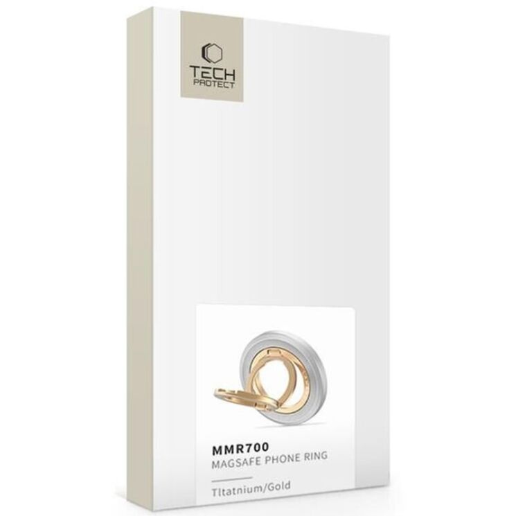 Кольцо-держатель для смартфона Tech-Protect MMR700 Magnetic - Titanium / Gold (982608TF) Кольцо-держатель для смартфона Tech-Protect MMR700 Magnetic - Titanium / Gold: фото 4 из 8