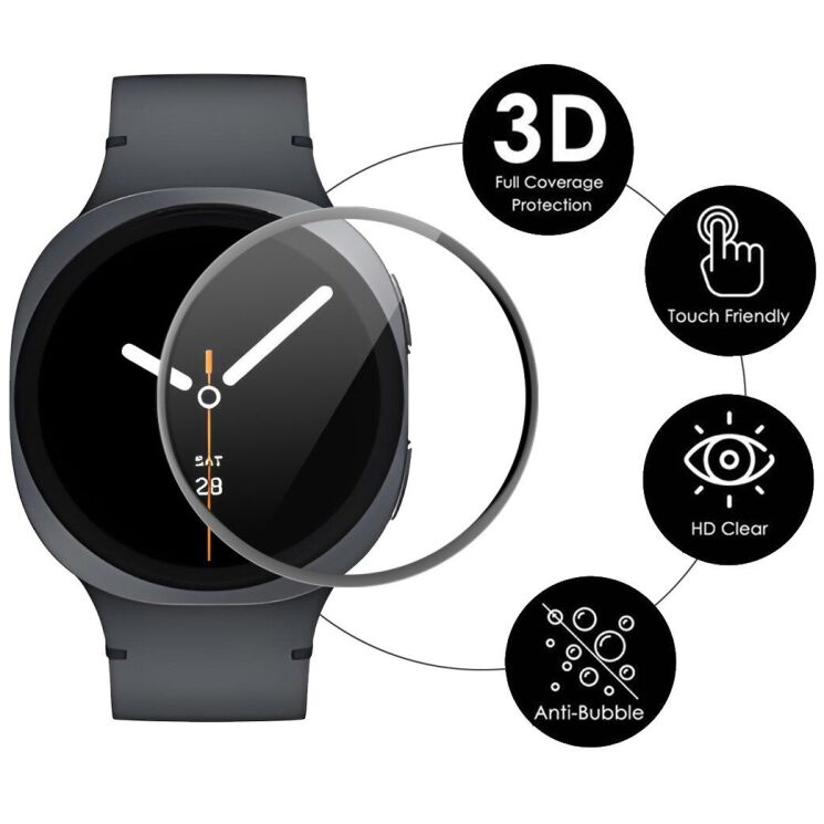 Комплект захисних плівок ENKAY Protector Film для Samsung Galaxy Watch 8 (44mm) - Black: фото 2 з 7