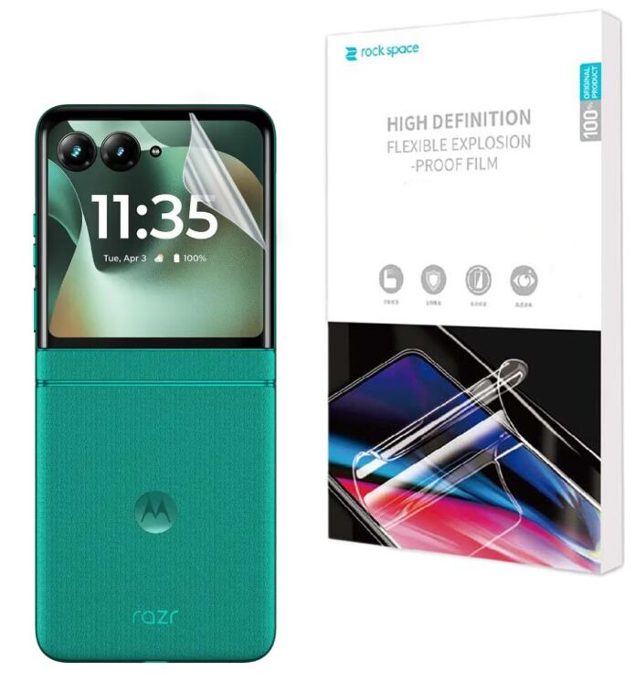 Комплект захисних плівок на зовнішній екран (2шт) RockSpace Explosion-Proof SuperClear для Motorola Razr 70 (455231) Комплект захисних плівок на зовнішній екран (2шт) RockSpace Explosion-Proof SuperClear для Motorola Razr 70: фото 1 з 1