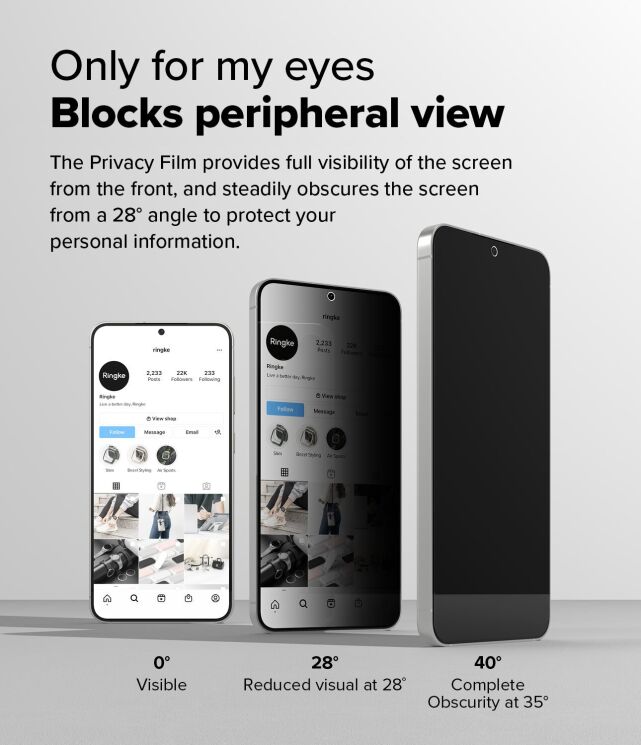 Комплект защитных стекол (2шт) Ringke Easy Slide Privacy для Samsung Galaxy S25 (S931) 8800274968455: фото 8 из 21