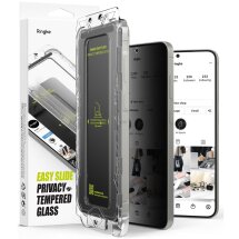 Комплект защитных стекол (2шт) Ringke Easy Slide Privacy для Samsung Galaxy S25 (S931) 8800274968455: фото 1 из 21