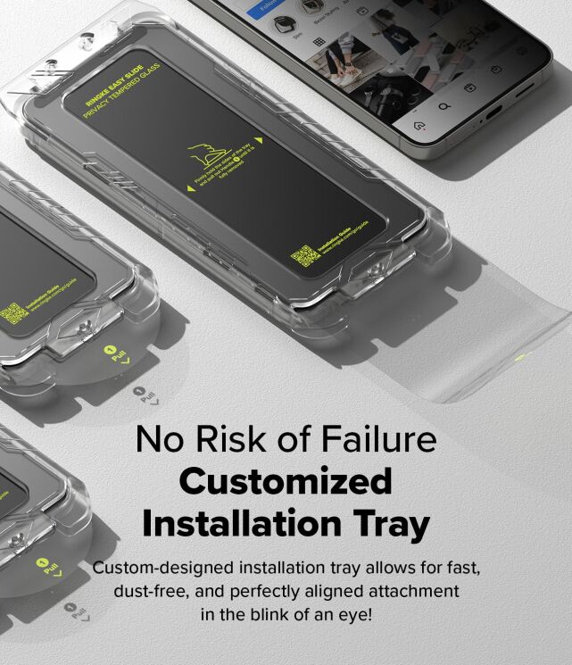 Комплект защитных стекол (2шт) Ringke Easy Slide Privacy для Samsung Galaxy S25 (S931) 8800274968455: фото 6 из 21