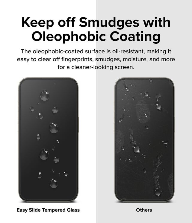 Комплект защитных стекол (2шт) Ringke Easy Slide Tempered Glass для iPhone 15 Pro Max (8809961785702) - Black (349680B) Комплект защитных стекол (2шт) Ringke Easy Slide Tempered Glass для iPhone 15 Pro Max (8809961785702) - Black: фото 10 из 15