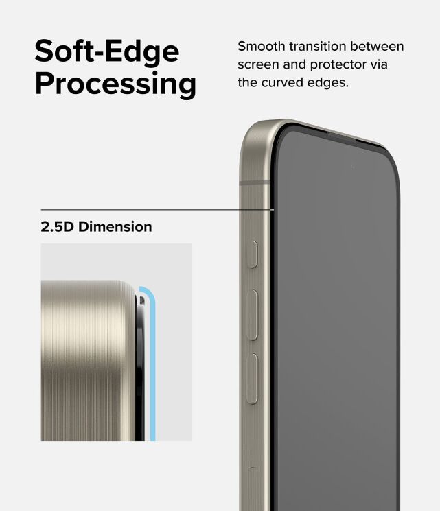Комплект защитных стекол (2шт) Ringke Easy Slide Tempered Glass для iPhone 15 Pro Max (8809961785702) - Black (349680B) Комплект защитных стекол (2шт) Ringke Easy Slide Tempered Glass для iPhone 15 Pro Max (8809961785702) - Black: фото 8 из 15