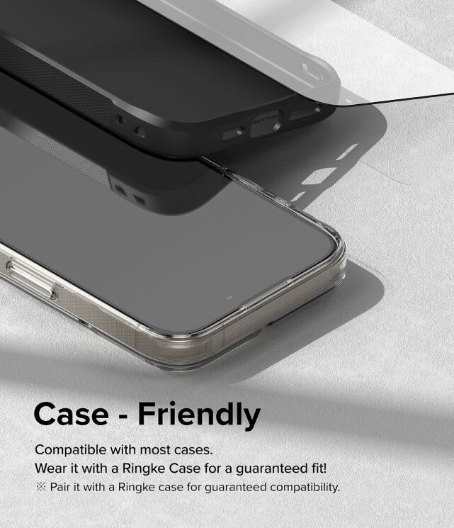 Комплект защитных стекол (2шт) Ringke Easy Slide Tempered Glass для iPhone 15 Pro Max (8809961785702) - Black (349680B) Комплект защитных стекол (2шт) Ringke Easy Slide Tempered Glass для iPhone 15 Pro Max (8809961785702) - Black: фото 12 из 15