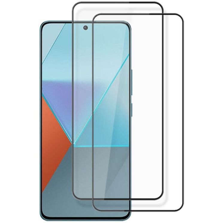 Комплект защитных стекол AMORUS Full Glue для Xiaomi Redmi Note 13 Pro 4G / Poco M6 Pro - Black: фото 1 из 9