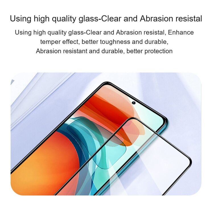 Комплект защитных стекол AMORUS Full Glue для Xiaomi Redmi Note 14 5G - Black: фото 7 из 9