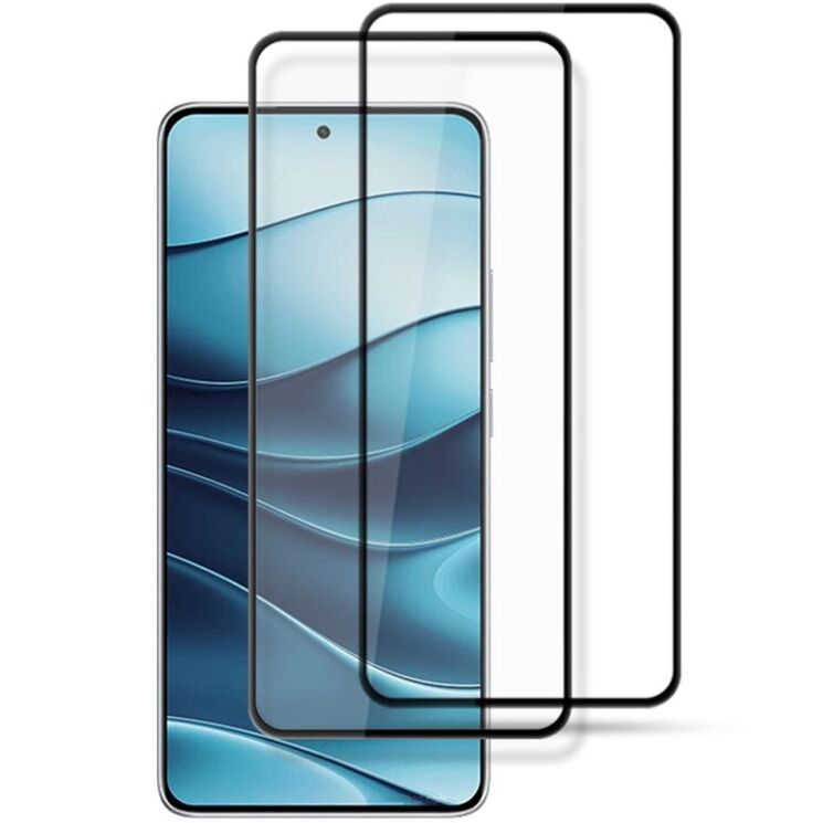 Комплект защитных стекол AMORUS Full Glue для Xiaomi Redmi Note 14 5G - Black: фото 1 из 9