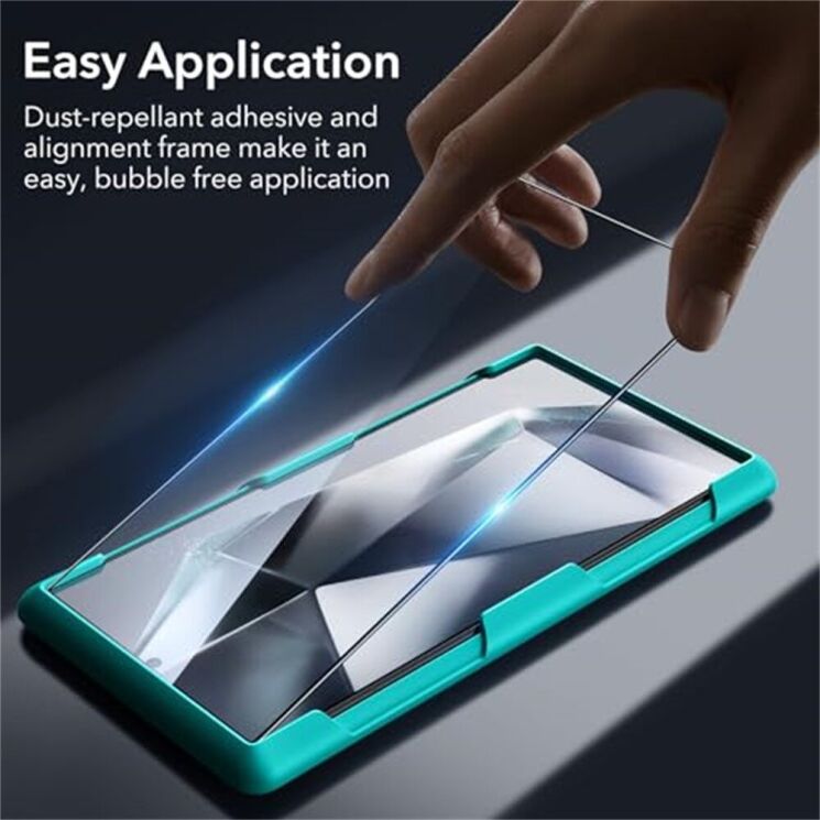 Комплект защитных стекол ESR Tempered Glass Set для Samsung Galaxy S25 Ultra (S938) - Black: фото 4 из 6