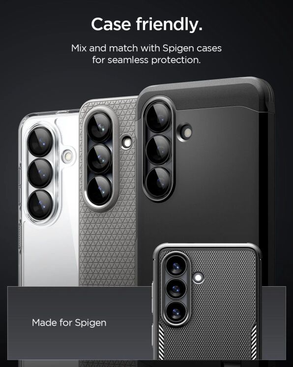 Комплект захисних стекол Spigen Optik Pro Lens Protector для Samsung Galaxy S26 (S942) AGL11099 - Black: фото 12 з 14