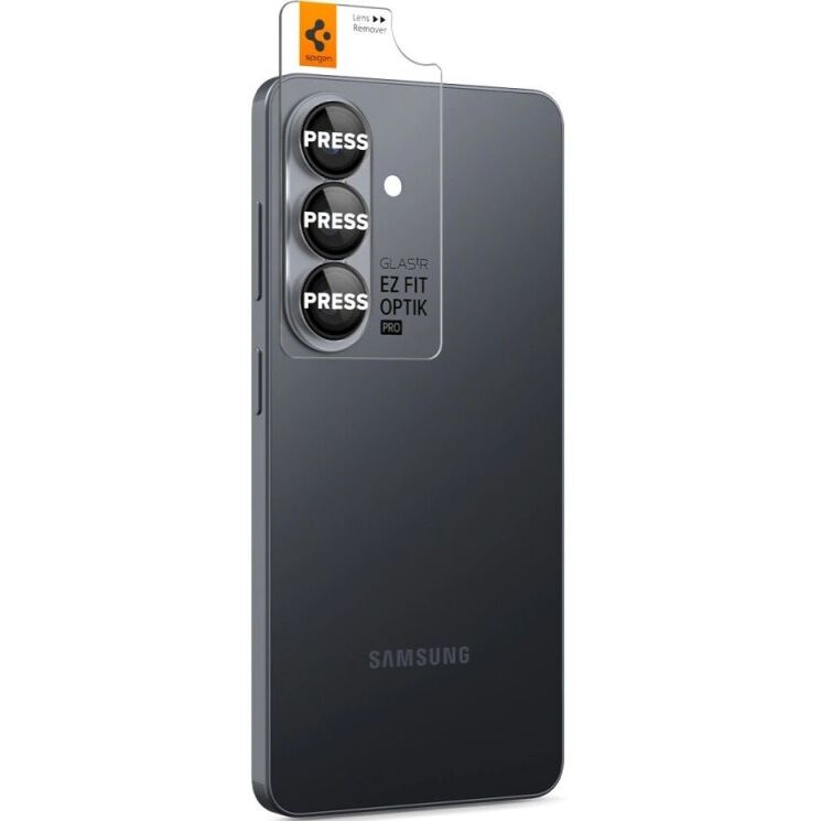 Комплект захисних стекол Spigen Optik Pro Lens Protector для Samsung Galaxy S26 (S942) AGL11099 - Black: фото 3 з 14