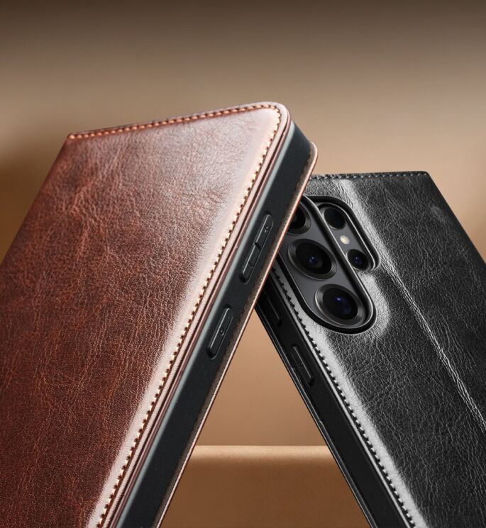 Кожаный чехол QIALINO Classic Case для Samsung Galaxy S26 - Black: фото 13 из 13