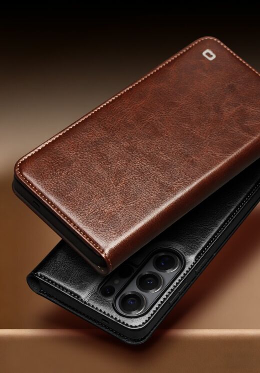 Кожаный чехол QIALINO Classic Case для Samsung Galaxy S26 - Black: фото 12 из 13