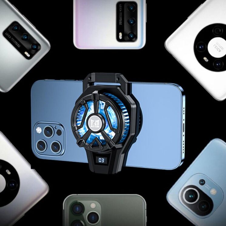 Кулер-вентилятор для смартфона Deexe N7 Digital Display - Black: фото 9 из 10