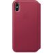 Оригинальный чехол Leather Folio для Apple iPhone X / iPhone XS (MRGE2) - Berry Pink (353307P). Фото 2 из 3