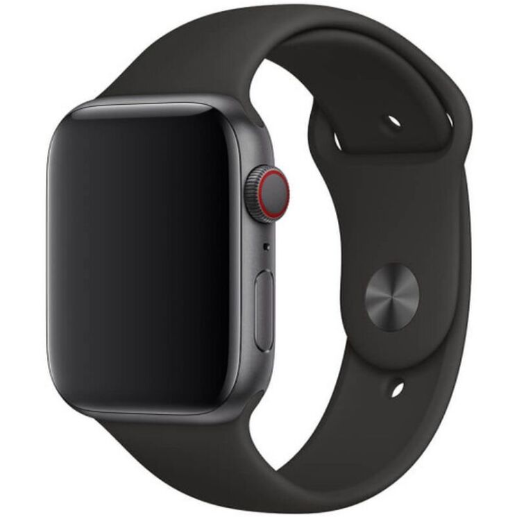 Оригінальний ремінець Sport Band для Apple Watch 46 / 45 / 44 / SE 44 / 42 (Series 1-3) / Ultra / Ultra 2 MTPL2AM/A - Black: фото 1 з 4