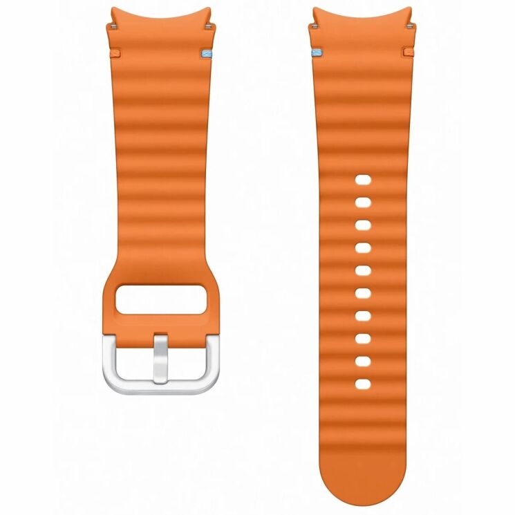 Оригинальный ремешок Sport Band (S/M) для Samsung Galaxy Watch 4 / 4 Classic / 5 / 5 Pro / 6 / 6 Classic / 7 / FE (ET-SNL30SOEGEU) - Orange: фото 2 из 3