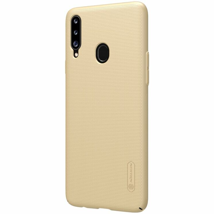 Пластиковый чехол NILLKIN Frosted Shield для Samsung Galaxy A20s (A207) - Gold: фото 2 из 14