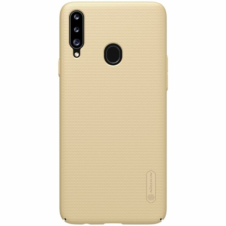 Пластиковый чехол NILLKIN Frosted Shield для Samsung Galaxy A20s (A207) - Gold: фото 1 из 14
