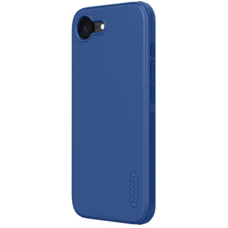 Пластиковый чехол NILLKIN Frosted Shield Pro для Apple iPhone 16e - Blue: фото 2 из 10