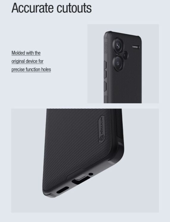 Пластиковий чохол NILLKIN Frosted Shield Pro Magnetic для Xiaomi Redmi Note 13 Pro+ - Black: фото 13 з 14