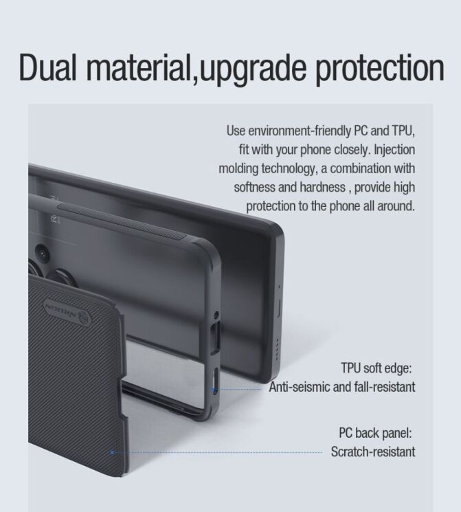 Пластиковий чохол NILLKIN Frosted Shield Pro Magnetic для Xiaomi Redmi Note 13 Pro+ - Black: фото 9 з 14