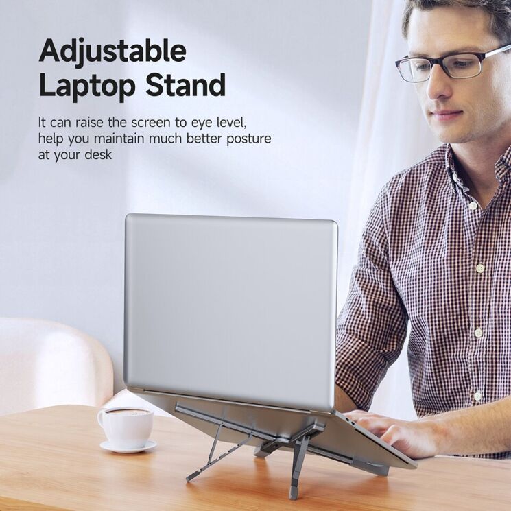 Подставка для ноутбука DUX DUCIS X-shaped Laptop Stand - Silver: фото 4 из 12