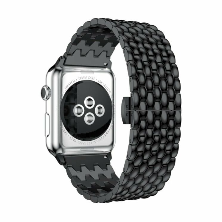 Ремінець Deexe Aluminum для Apple Watch 42 (Series 10) / 41 / 40 / SE 40 / 38 - Black: фото 2 з 4
