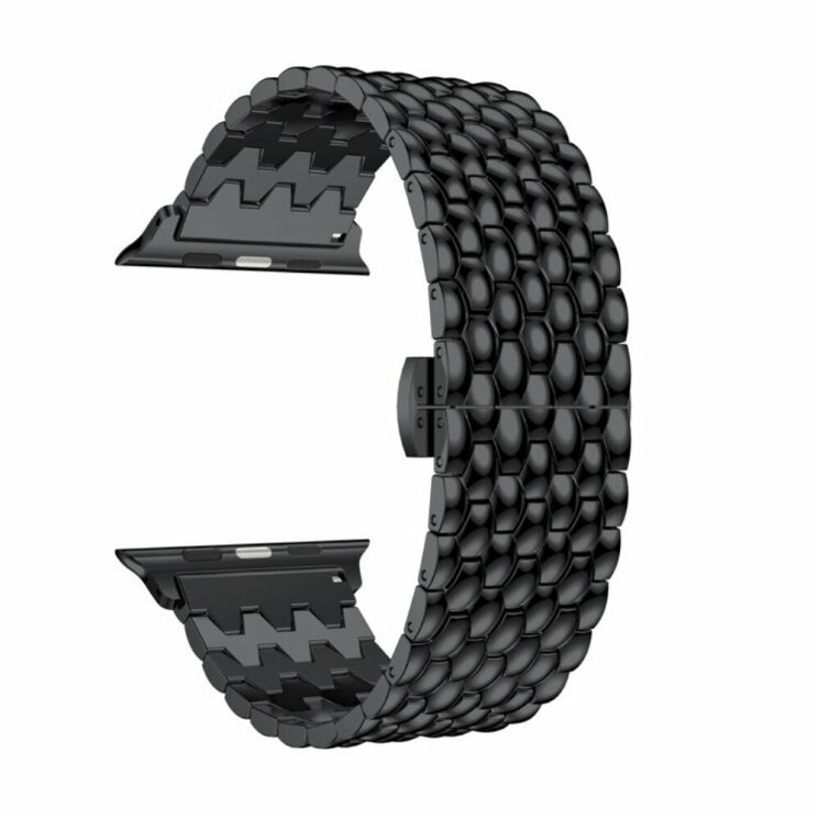 Ремінець Deexe Aluminum для Apple Watch 42 (Series 10) / 41 / 40 / SE 40 / 38 - Black: фото 3 з 4